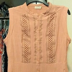 EUC Roolee lace front dress in pink